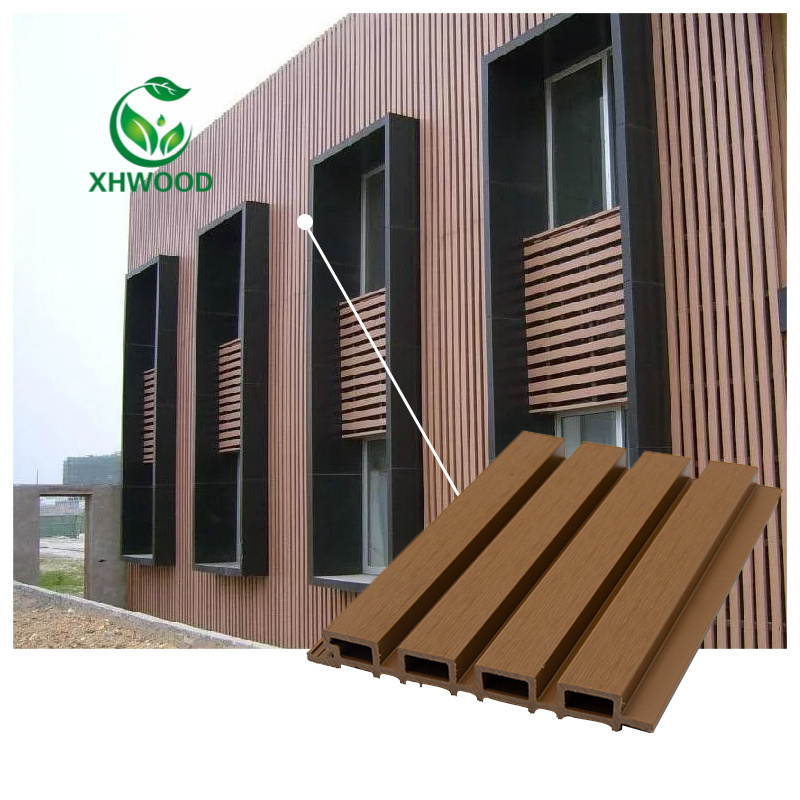 Co-extruded  Exterior Outdoor Wall Wpc Fluted Cladding Panel