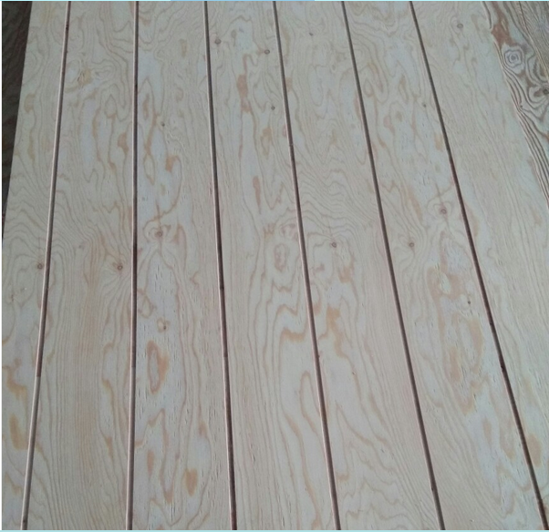 12/16/18mm Thickness Grooved/Slotted Natural Veneer Plywood for Indoor Floor/ Decoration/ Furniture