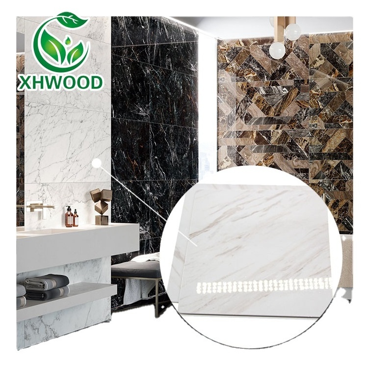 Easy to Install and Easy to Clean WPC Wall Panel Marble Bamboo Charcoal Wood Veneer