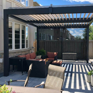 Garden Pergola Gazebo Motorized Louvered Roof 3X3m  Waterproof Bioclimatic Outdoor Aluminum Pergola