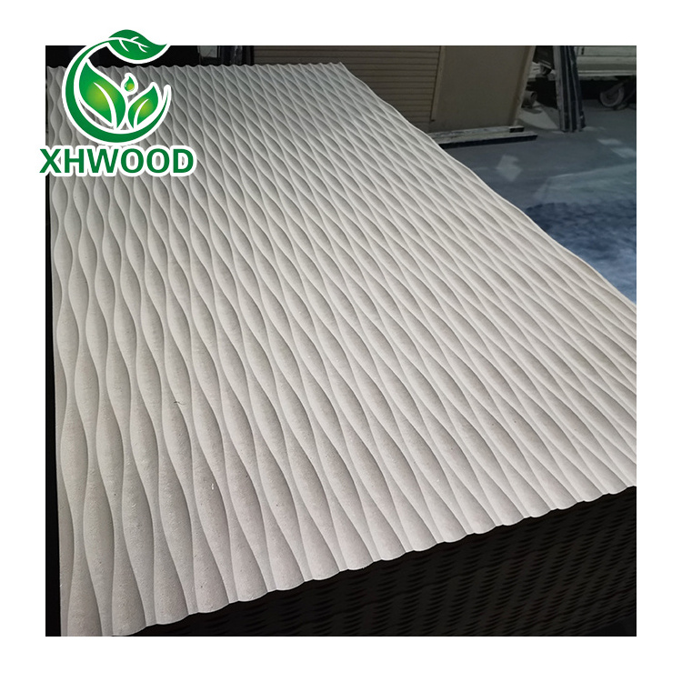 Wall Decorative Cheap MDF 3D Wall Panel  Modern Design 3D Wave Wall