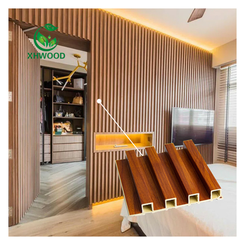 Home Interior Fluted Wall Panel WPC Wooden Wall Slat Panel Cladding Wall Panel