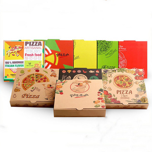 Pizza box custom printed12 inch packaging carton food Eco-Friendly pizza box with window packaging box with logo