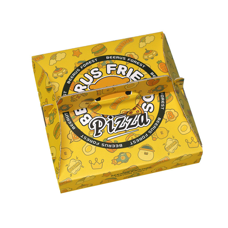 Pizza box custom printed12 inch packaging carton food Eco-Friendly pizza box with window packaging box with logo