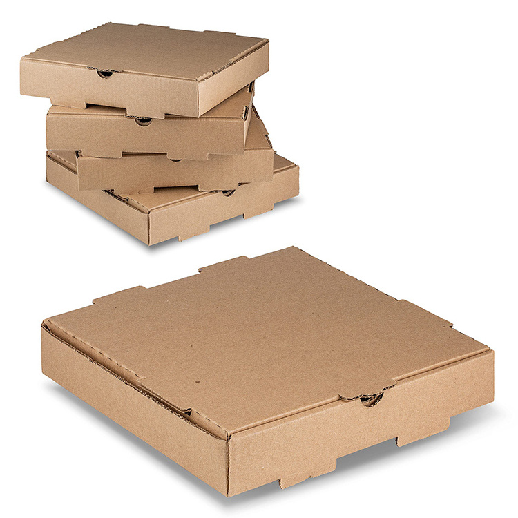 Custom printing caixas para pizzas  9 10 11 12 14 18 Inch  Burger Pizza Boxes  Flute Corrugated pizza packing box