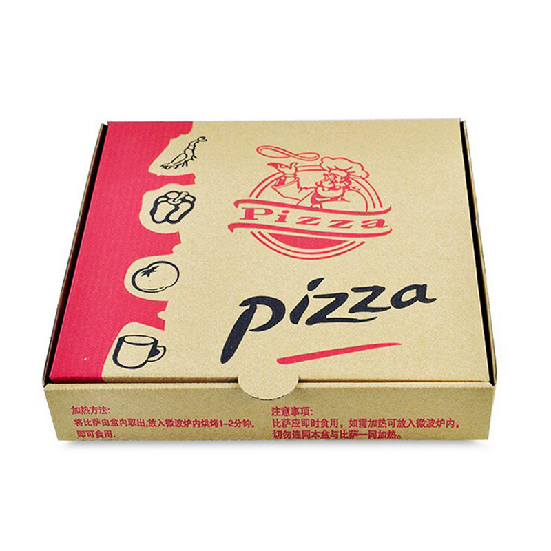 2024 NEW Custom pizza box reusable 33 35 CM 7/9/12  Inch corrugated paper pizza packing Delivery box With Your Own Logo