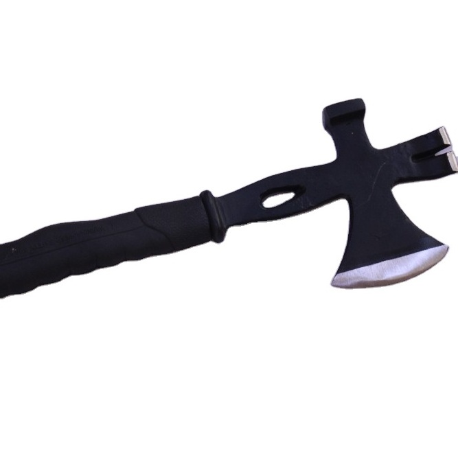 high carbon steel axe with handle