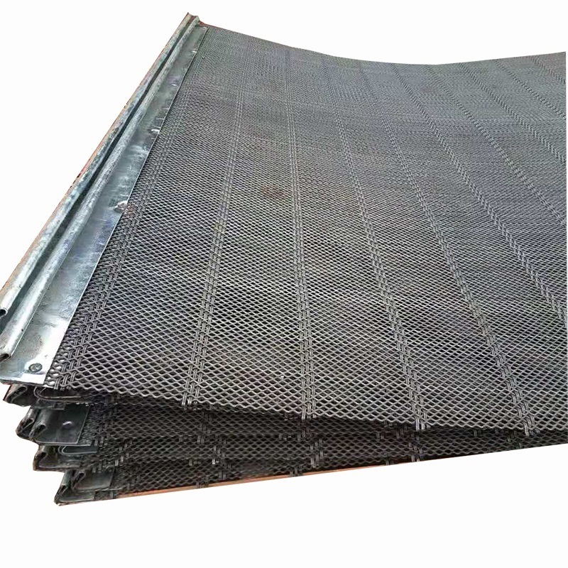 Factory  High Tensile 65Mn 45# Manganese steel Iron wire woven Quarry Rock square Hole crimped wire mining screen mesh