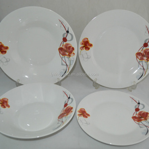 Flower Decoration Porcelain decal Dinner Set/White Porcelain Dinnerware Sets/New Design Dubai Wholesale Market