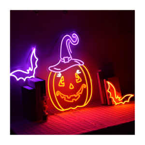 Free Design Custom Acrylic LED Neon Sign Light Signage Halloween Pumpkin Holiday Party Bar Wall Decor Neon Sign Flex Light