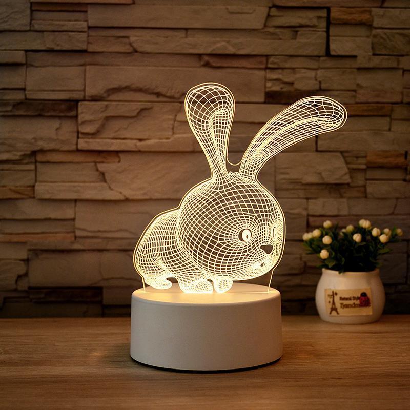 3D Illusion Lamp Led Custom Room Decorative Children USB Battery Acrylic 3D LED Night Light Table Lamp 3D acrylic light