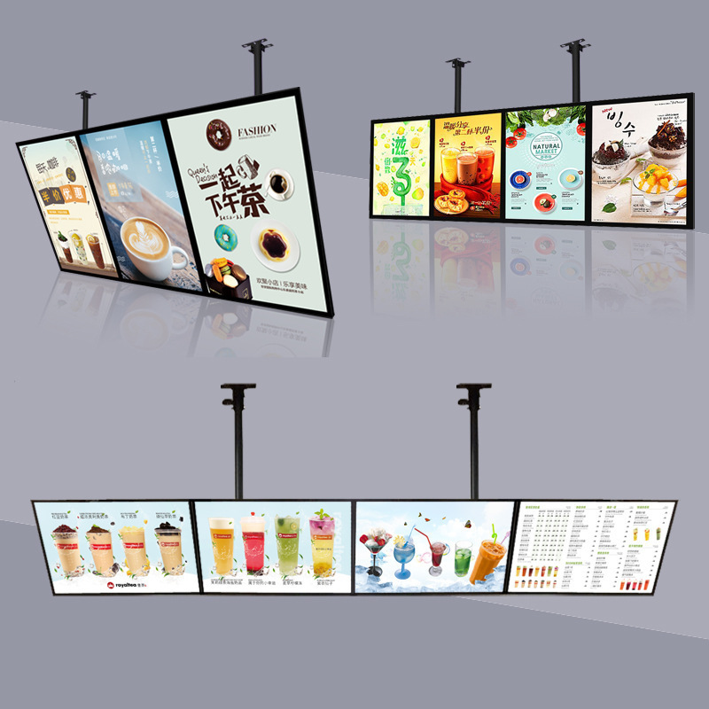 Custom Aluminum Frame Menu Board Display Led Backlit Light Box Magnetic Advertising Light Box For Fast Food Restaurant