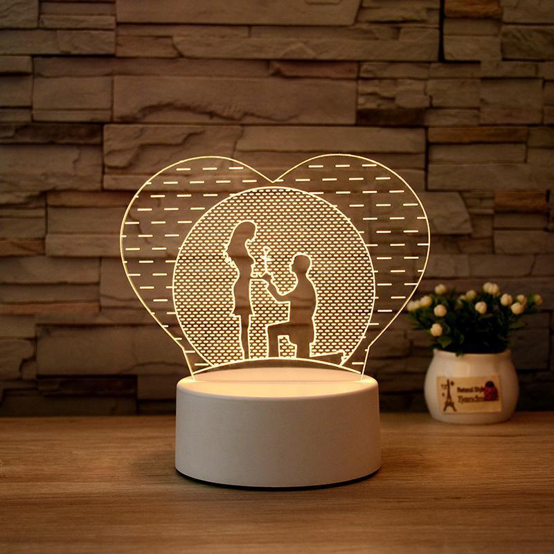 3D Illusion Lamp Led Custom Room Decorative Children USB Battery Acrylic 3D LED Night Light Table Lamp 3D acrylic light