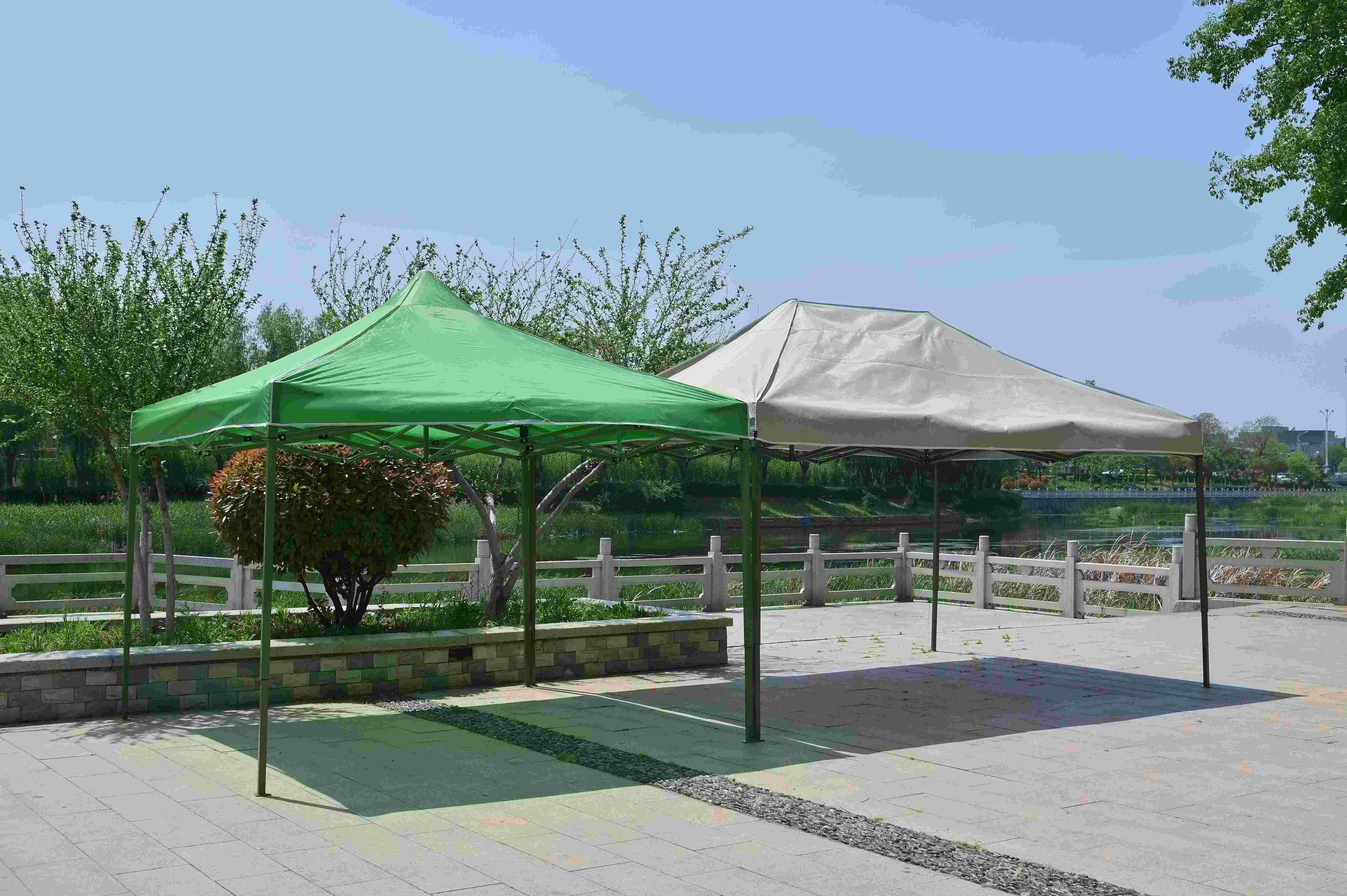 Custom Portable car parking outdoor Pop up Canopy Tent with Sidewall Decoration Image 10 by 10