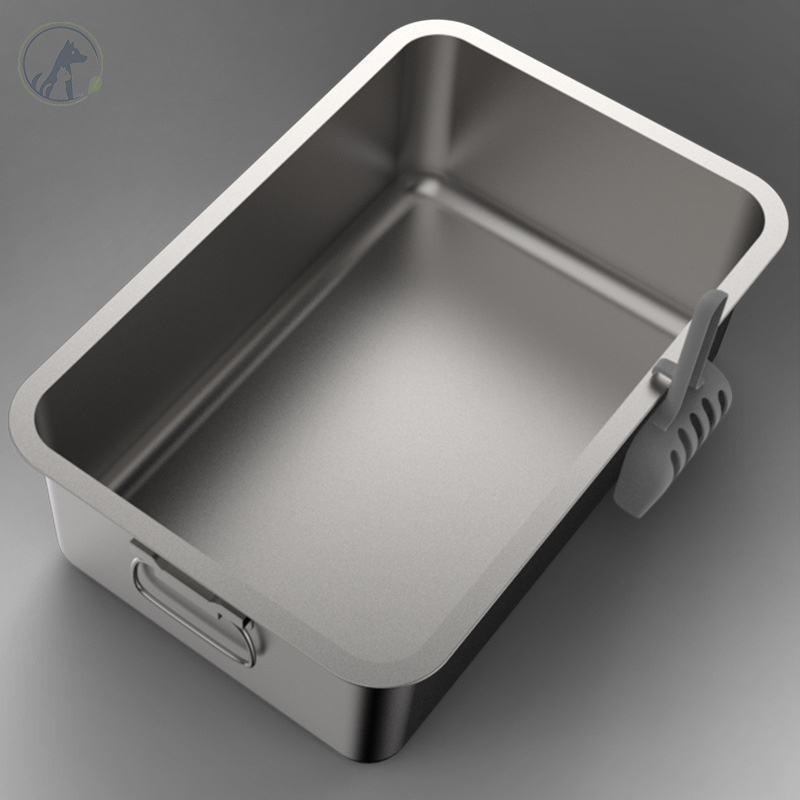 Wholesale Metal Square Durable Portable Easy Cleaning Pet Litter Box  Extra Heavy  Extra Large Stainless Steel Cat Litter Box