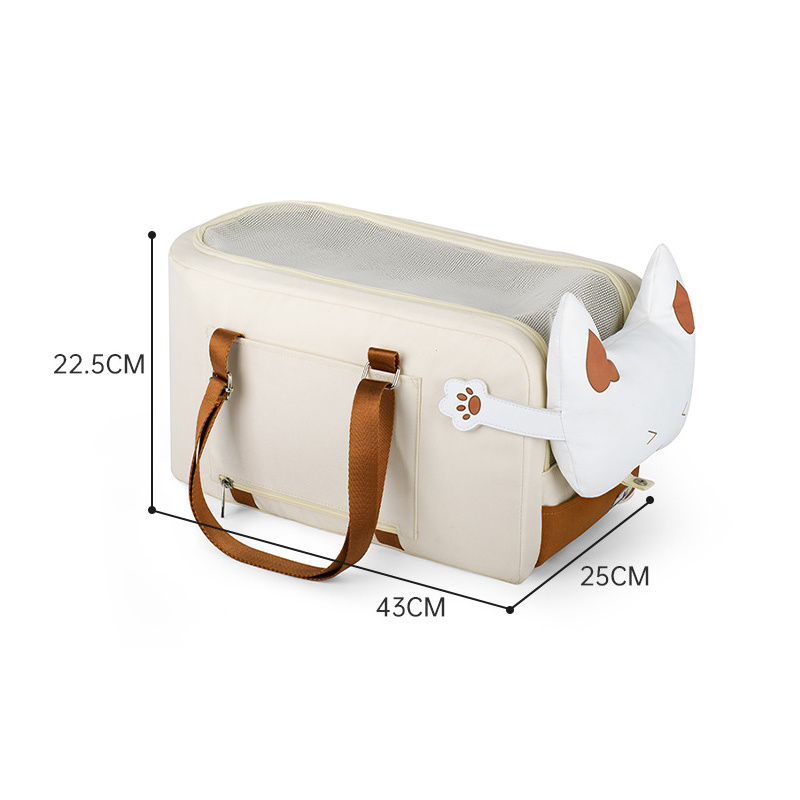 Luxury Pet Car Booster Seat Travel Shoulder Carrier Bags Cage Dog Travel Pet Car Seat Carrier