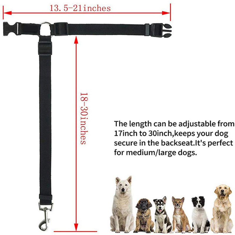 Hot Sale Wholesale Dog Cat Car Seat Belt Safety Adjustable Pet Leash Nylon Travel r Small Medium Dogs Leash Pet Supplies