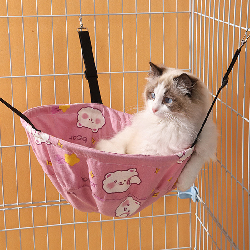 Cat Hanging Hammock Portable Modern Hanging Adjustable Cat Bed Pet Cage Hanging Bed