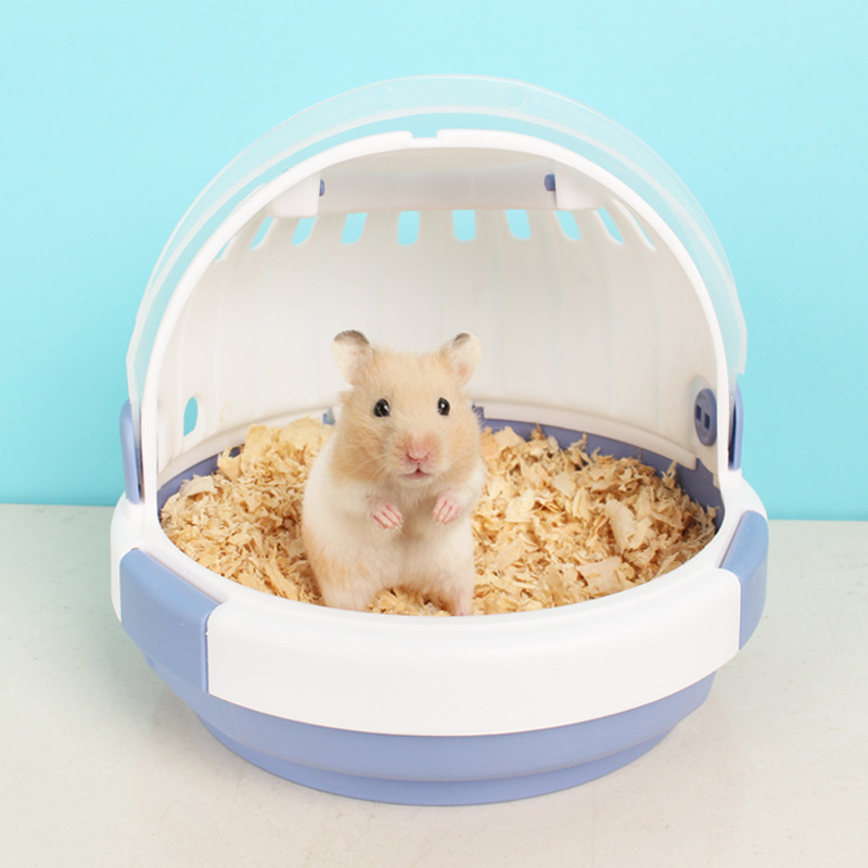 Portable Small Animals Carrier Travel Cage with Water Bottle For Hamster Gerbils Mice Guinea Pig Custom Hamster Accessories