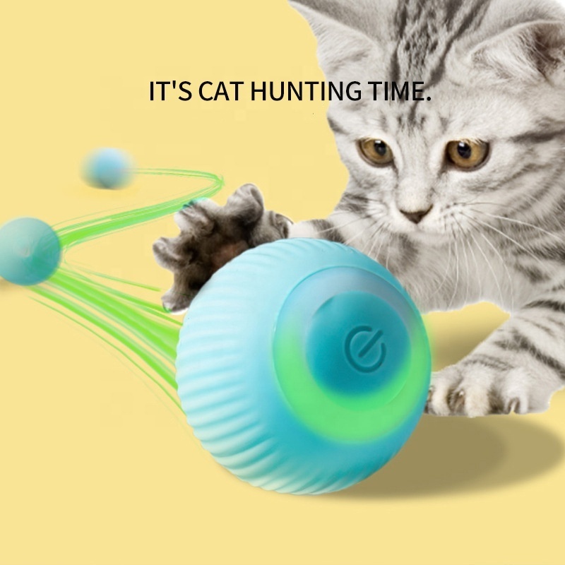 2024 New Smart Cat Toys Automatic Rolling Ball Electric Cat Ball Interactive Cat Toy ABS Balls for Dogs Pet Chew Toys