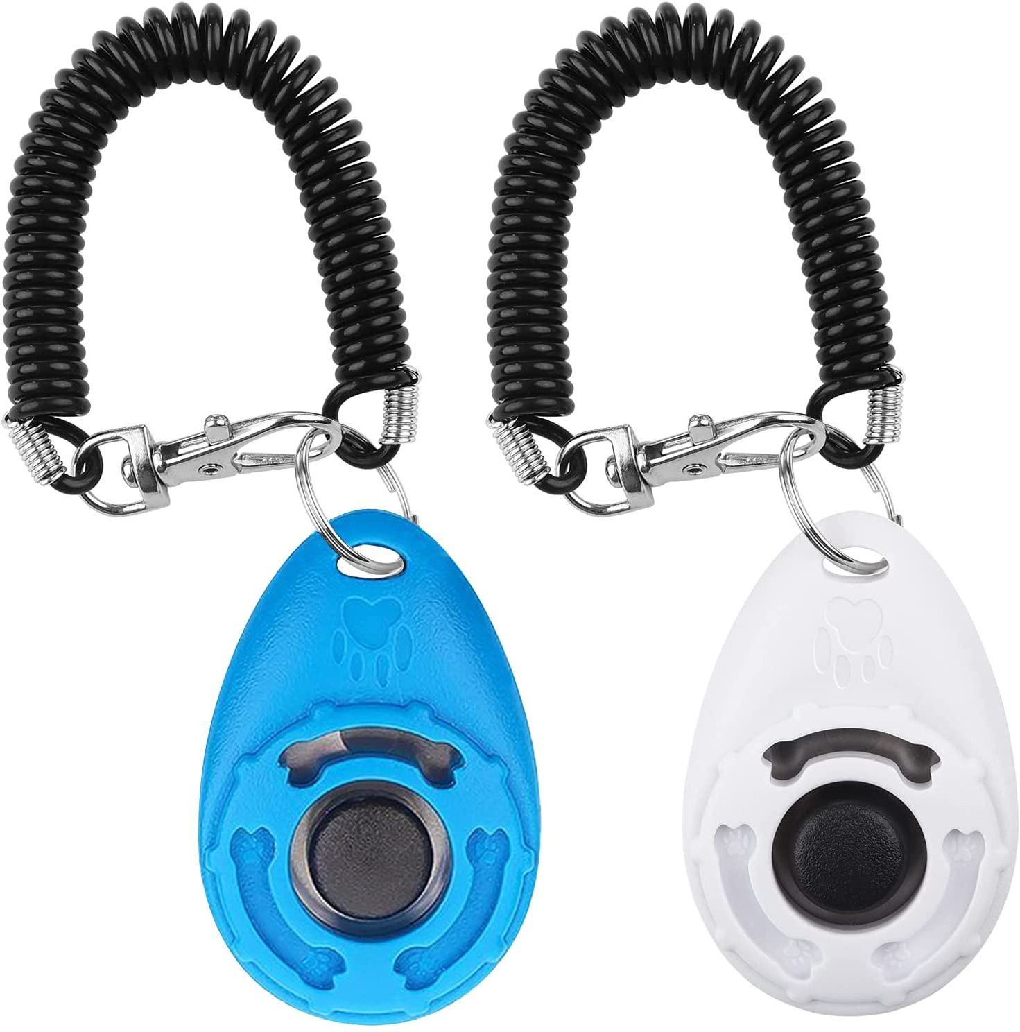 Pet Training Behavior Products Custom Logo Raining Whistle Pet Hand Finger Press Dog Training Clickers for Dogs Cat