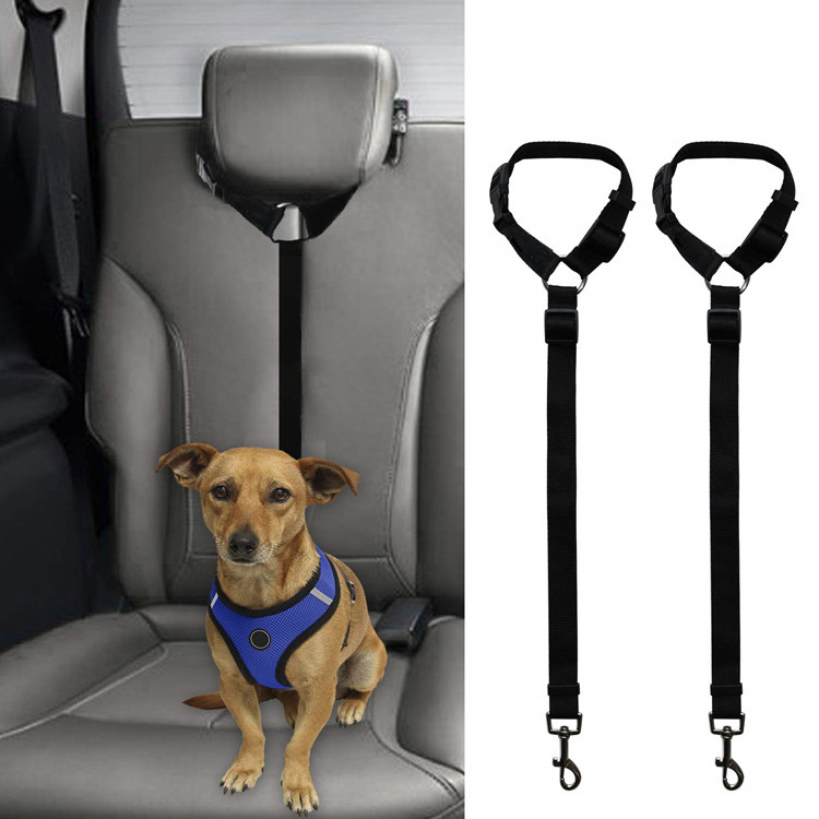 Hot Sale Wholesale Dog Cat Car Seat Belt Safety Adjustable Pet Leash Nylon Travel r Small Medium Dogs Leash Pet Supplies