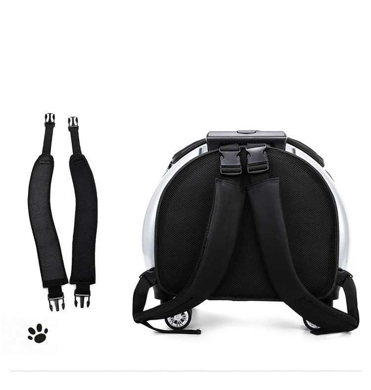 Multifunctional Breathable Cat Transport Backpack Pet Carrying Case Dog Trolley Backpack