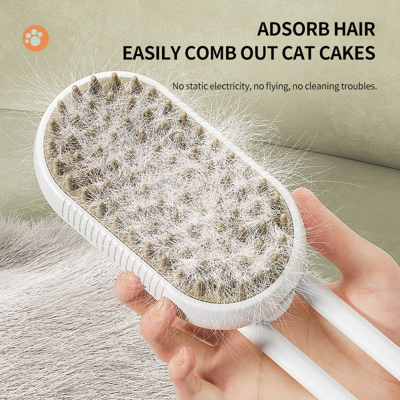 2024 Steamy Cat Brush Electric Anti-splashing Cat Brush With Steam Spray For Massage Pet Grooming Comb Hair Removal Combs