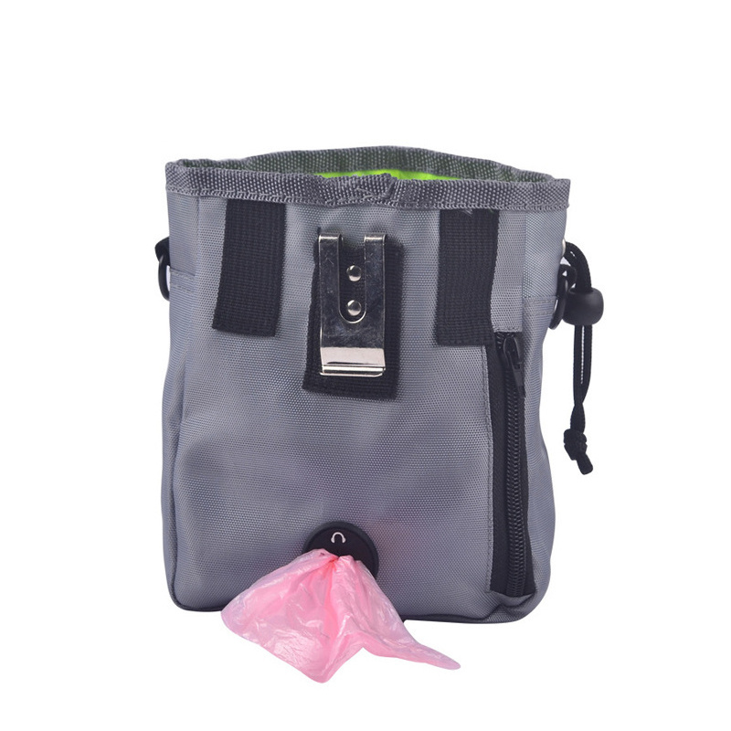 Wholesale Pet Training Dog Treat Bag Portable Dog Walking Pet Waist Pouch Multi-Use Nylon Dog Treat Pouch With Poop Bag