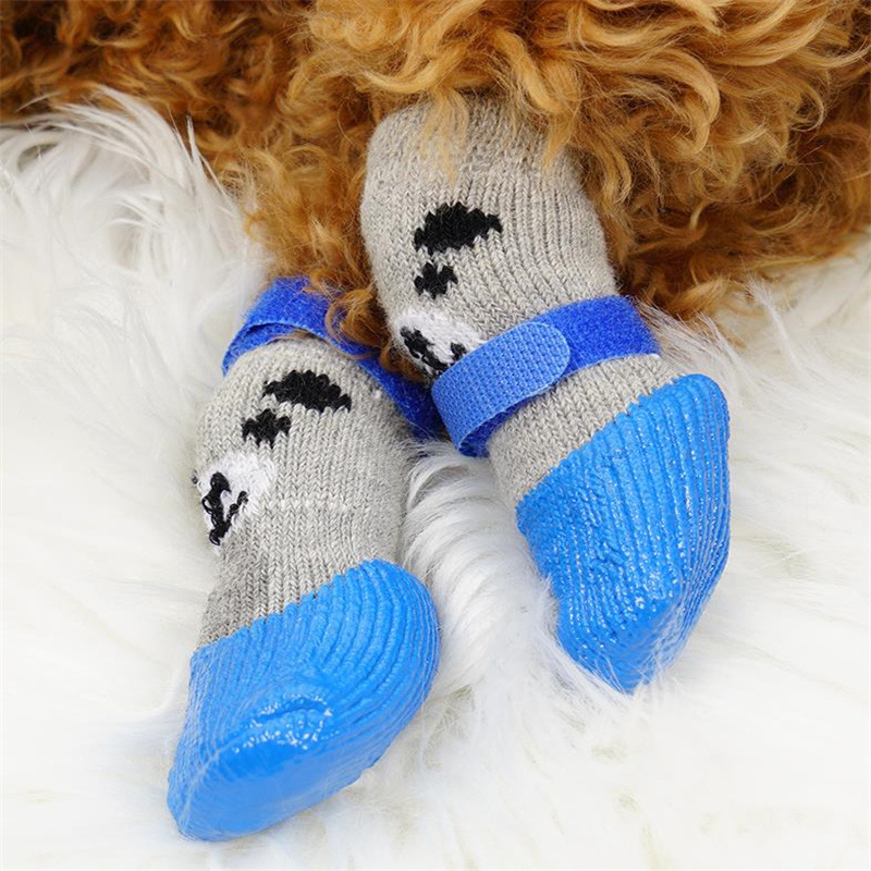 Pet Waterproof Socks Accept Customized Outdoor Cute Dog Silicone Rain Boots Non Slip Wear Shoes Socks Dog Shoes