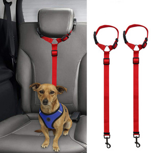 Hot Sale Wholesale Dog Cat Car Seat Belt Safety Adjustable Pet Leash Nylon Travel r Small Medium Dogs Leash Pet Supplies