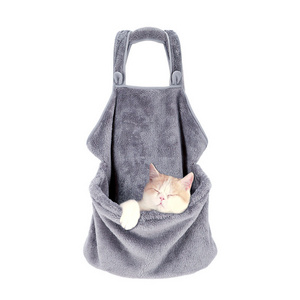 New Design Small Pet  Carrier Bag Plush Pet Backpacks Comfortable Warm Cat Dog Carrier Bag