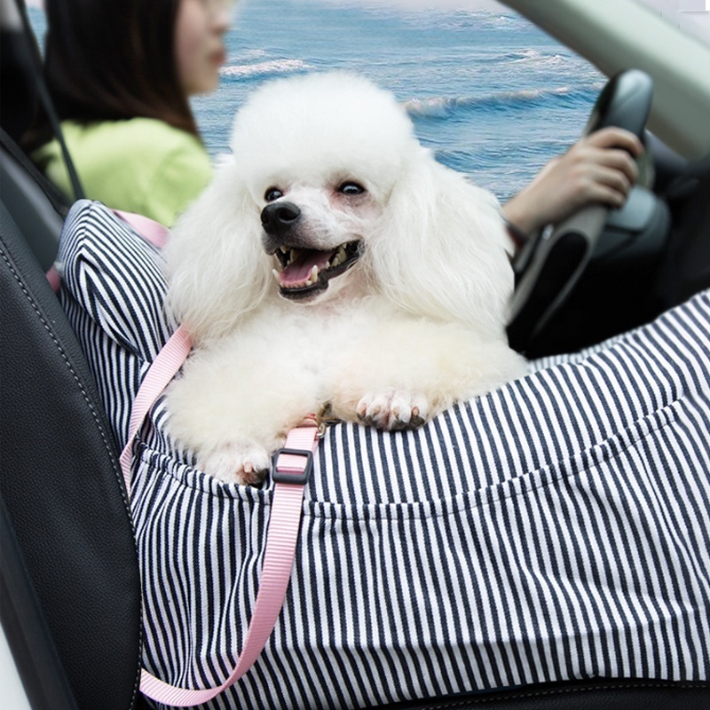 Car Pet Seat Dog Pet Booster Car Seat Cover for Front Seat  with Storage Pocket  for Small Medium Dogs and Cats