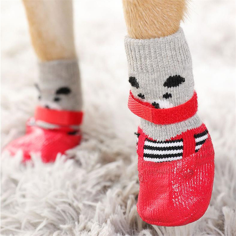 Pet Waterproof Socks Accept Customized Outdoor Cute Dog Silicone Rain Boots Non Slip Wear Shoes Socks Dog Shoes