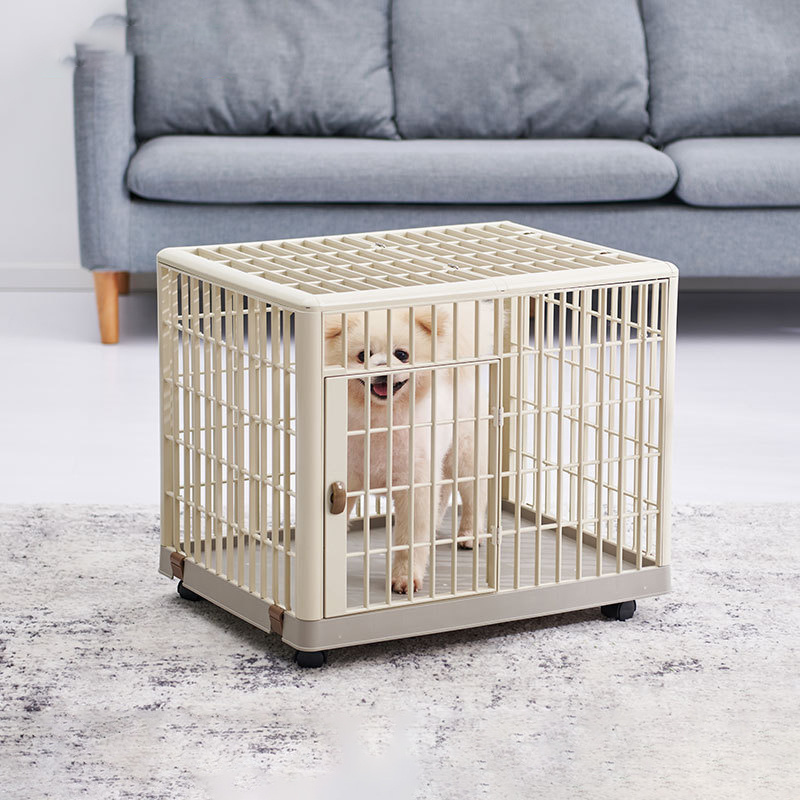 New Pet Houses Dogs Cat Indoor Luxury Kennels High Quality Plastic  Removable Wheel Dog Cages Villa