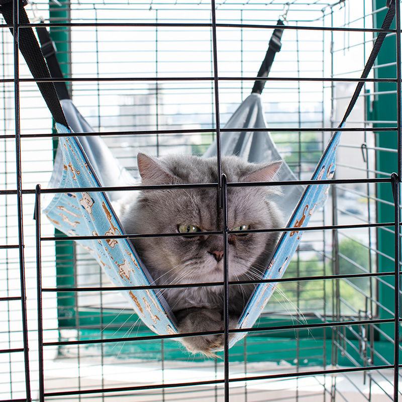 Cat Hanging Hammock Canvas Length Adjustable Comfortable Breathable Pet Cage Waterproof Cat swing Cat Bed