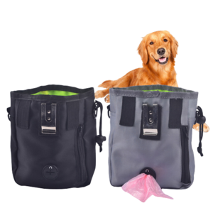 Wholesale Pet Training Dog Treat Bag Portable Dog Walking Pet Waist Pouch Multi-Use Nylon Dog Treat Pouch With Poop Bag