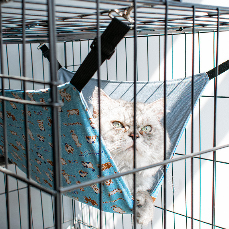 Cat Hanging Hammock Canvas Length Adjustable Comfortable Breathable Pet Cage Waterproof Cat swing Cat Bed