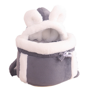 Wholesale Winter Warm Pet Bag Cat Cute Outdoor Backpack Fashion Luxury Cat Dog Travel Pet Carrier