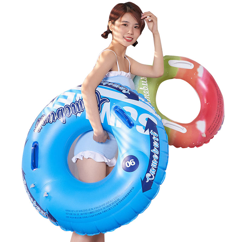 Hot Selling Inflatable PVC Adult and Kids Floating Round Double Airbag Swimming Ring for Summer Pool