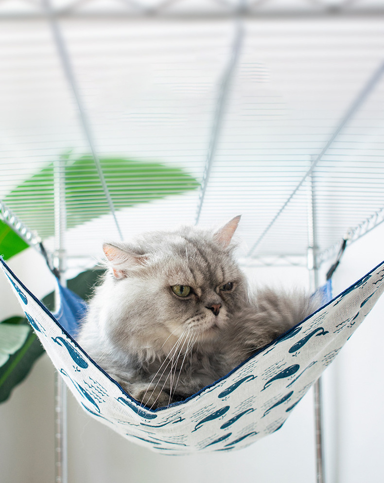 Cat Hanging Hammock Canvas Length Adjustable Comfortable Breathable Pet Cage Waterproof Cat swing Cat Bed