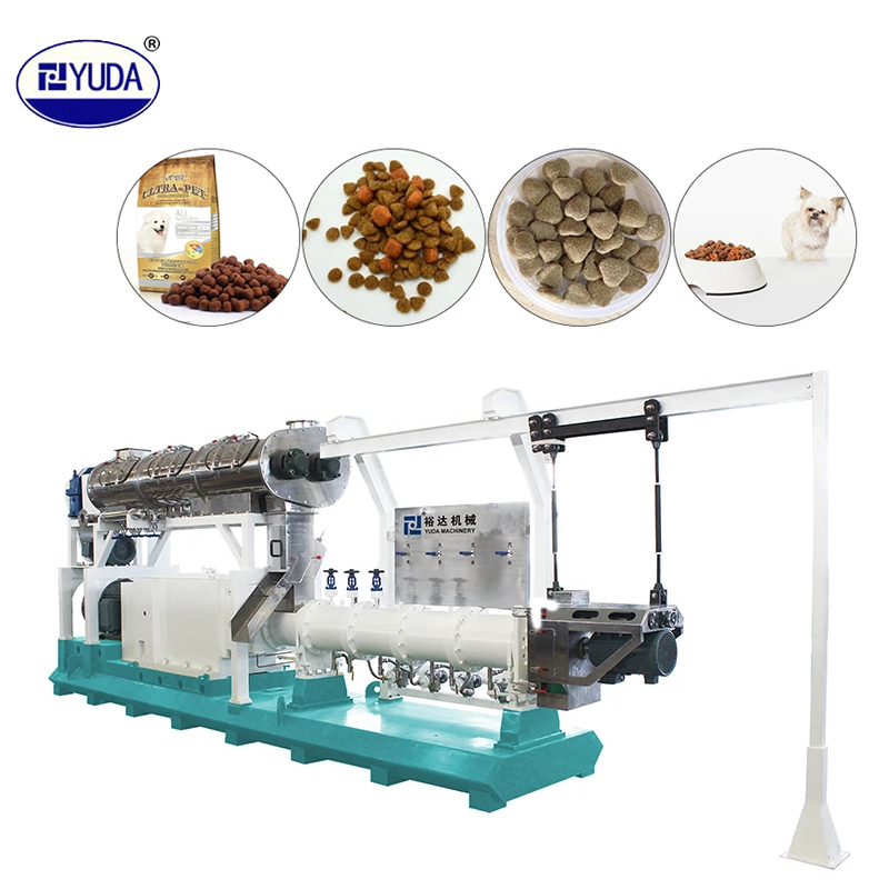 YUDA Large Capacity Floating Sinking Fish Feed Carp Shrimp Pet Dry Dog Cat Food Extruder Equipment Processing Production Line