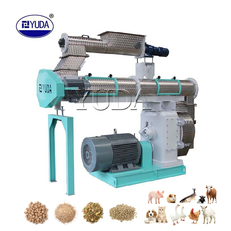 YUDA SZLH420 cow cattle grass alfalfa pig feed production machine pellet mill feed pellet machine