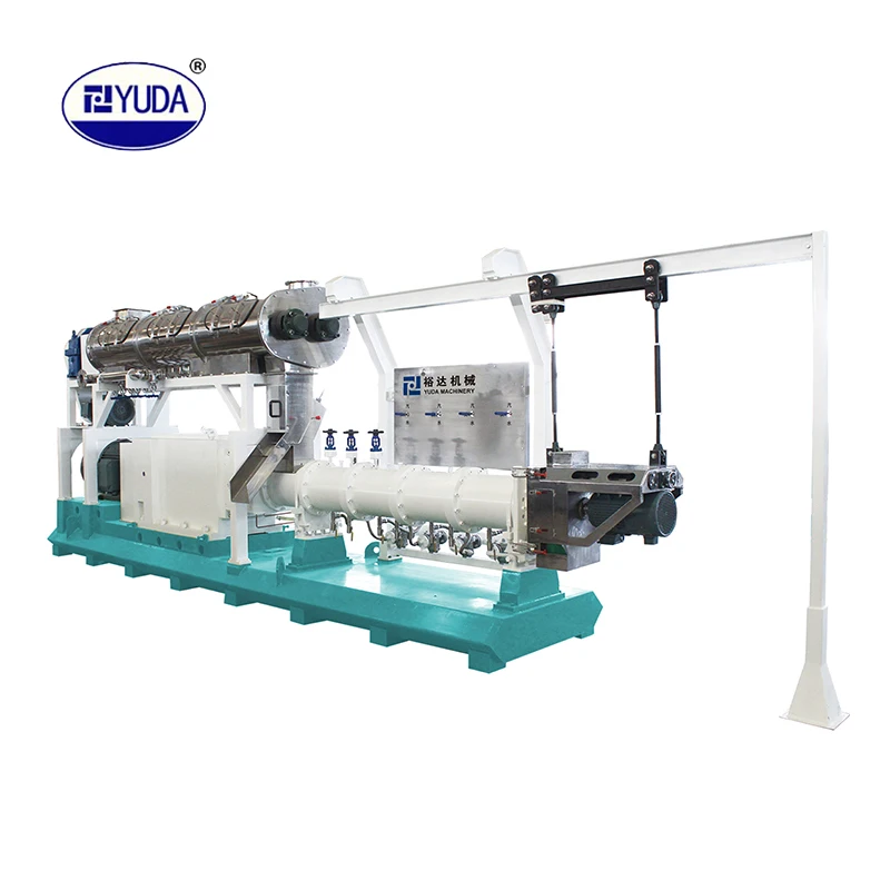 YUDA Large Capacity Floating Sinking Fish Feed Carp Shrimp Pet Dry Dog Cat Food Extruder Equipment Processing Production Line