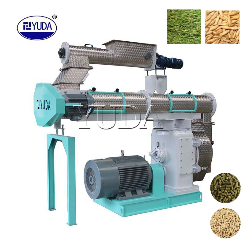 YUDA SZLH420 cow cattle grass alfalfa pig feed production machine pellet mill feed pellet machine