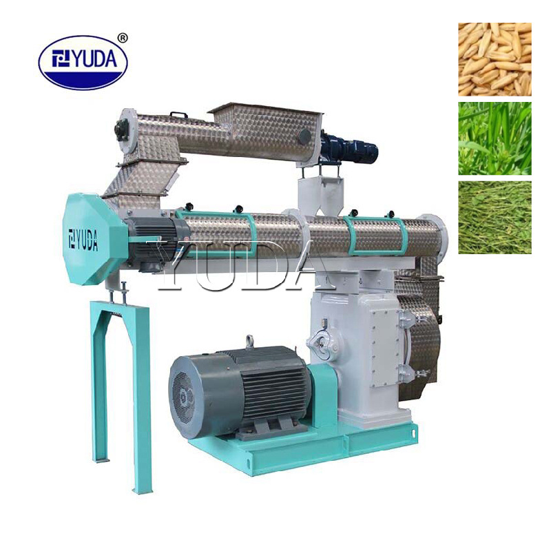 YUDA SZLH420 cow cattle grass alfalfa pig feed production machine pellet mill feed pellet machine