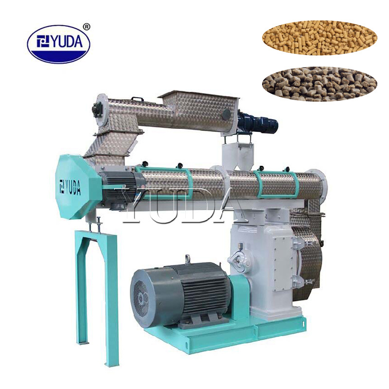 YUDA SZLH420 cow cattle grass alfalfa pig feed production machine pellet mill feed pellet machine