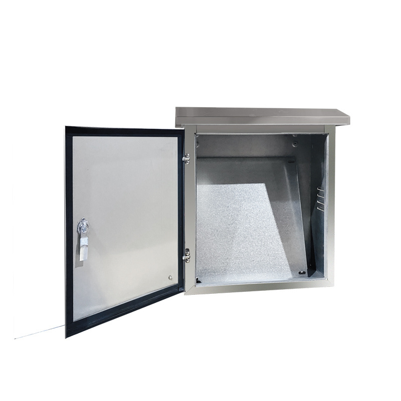 Outdoor Wall Mounted Ip65 Waterproof Cabinet Stainless Steel Electrical Project Enclosure With Handle Lock