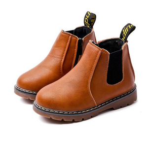 Children Casual Shoes Autumn Winter Rain Boots Boys Shoes Fashion Soft Antislip Girls Boots 21-30 Baby England Leather Shoes