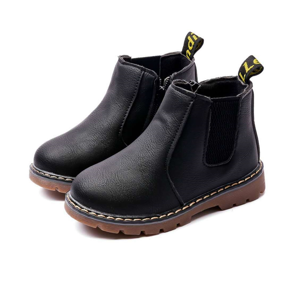 Children Casual Shoes Autumn Winter Rain Boots Boys Shoes Fashion Soft Antislip Girls Boots 21-30 Baby England Leather Shoes